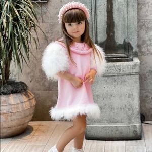 Ella Knit Pink Feather Dress size 2T